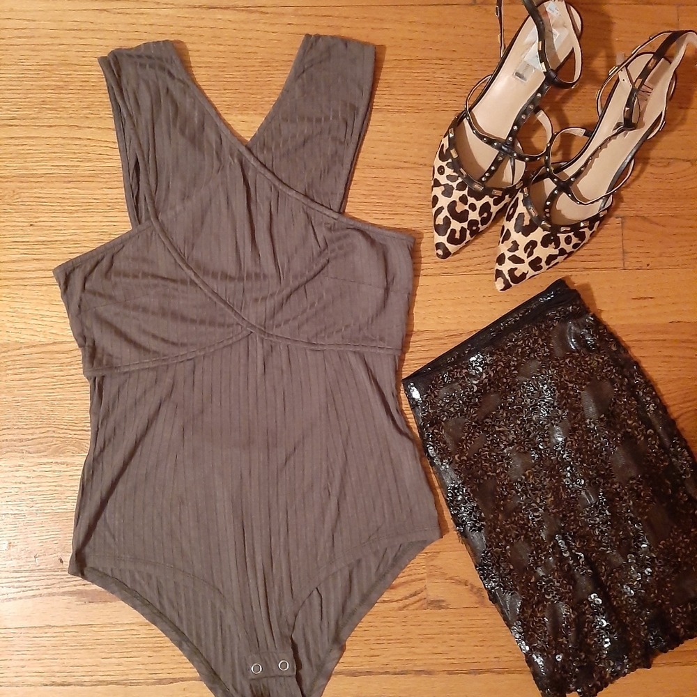 Olive green bodysuit
